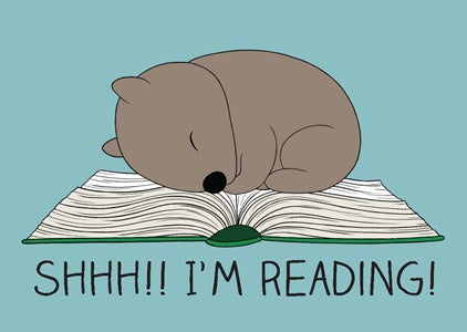 Shhh!! I am Reading! Postcard