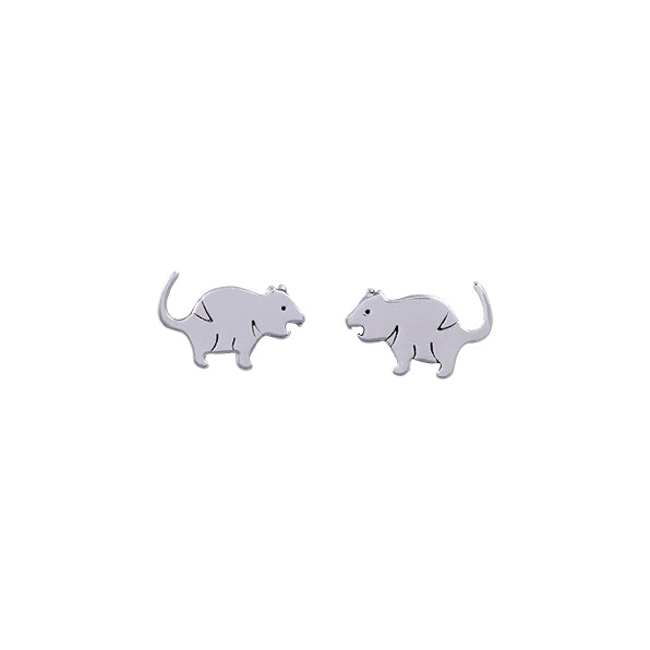 Tasmanian Devil Recycled Silver Studs