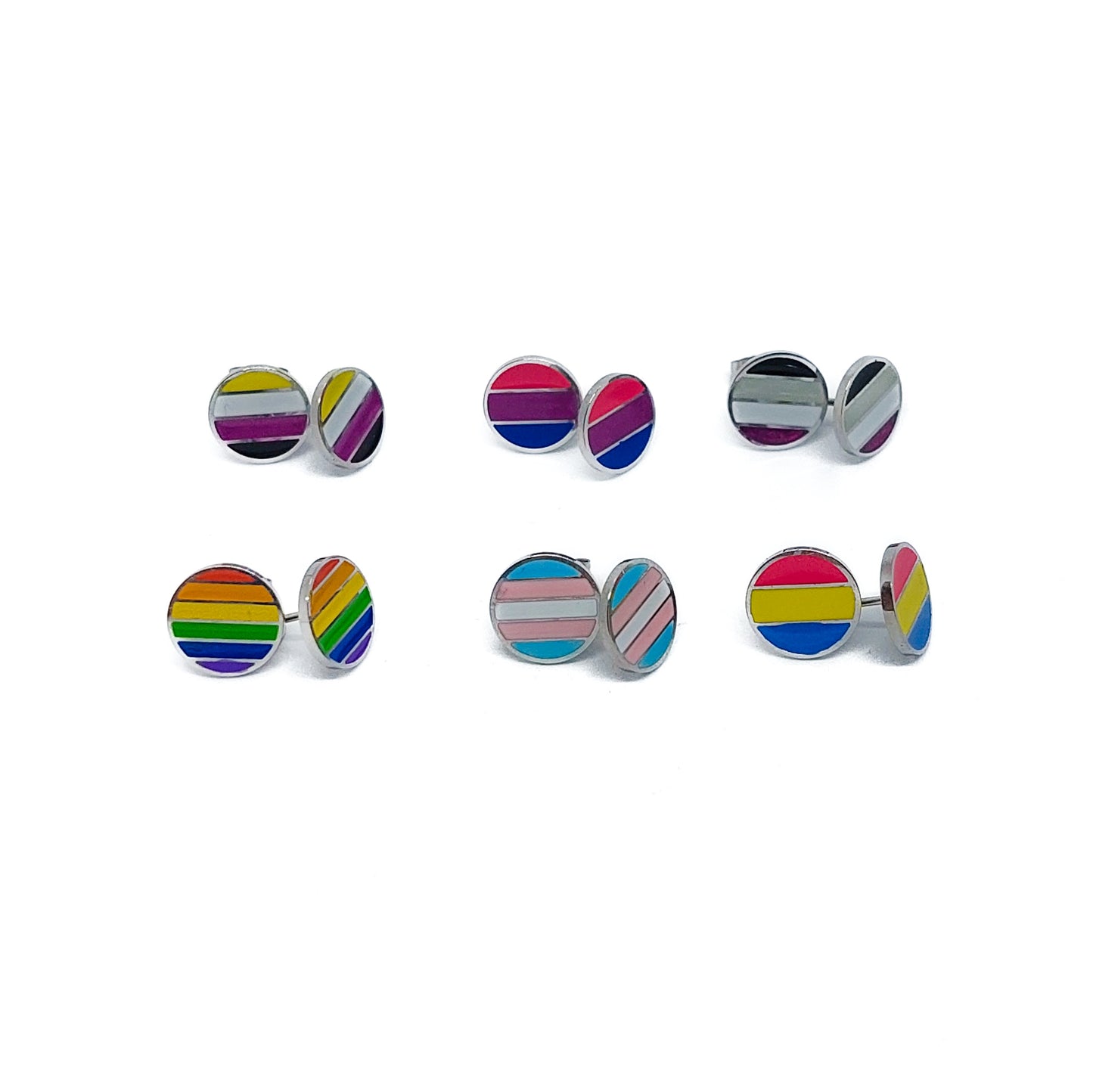 Yay Gay Pride Enamel Studs