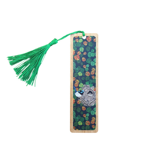 Fagus Forest and Fairy Wren Wood Bookmark