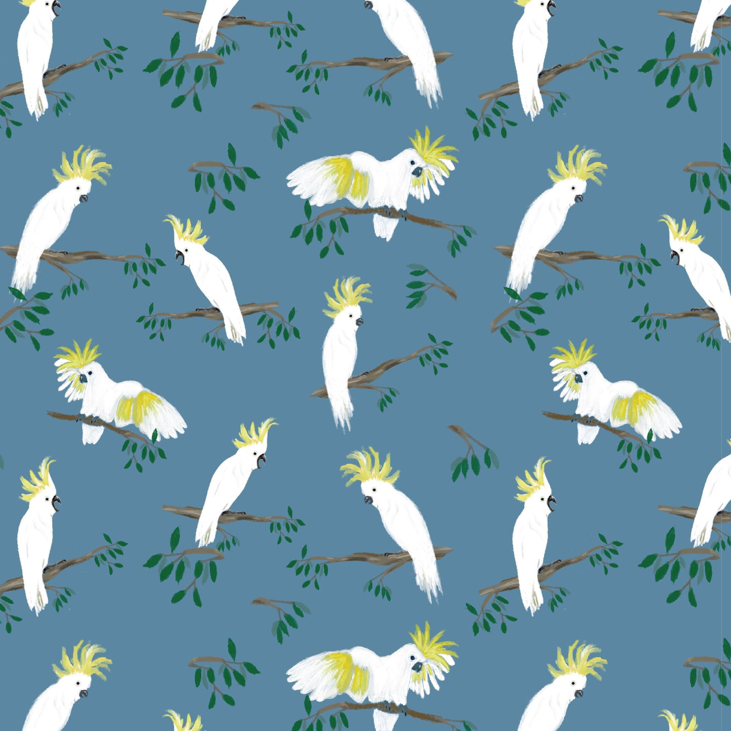 Sulphur-Crested Cockatoo Fabric