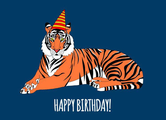 Tiger Birthday Card Card