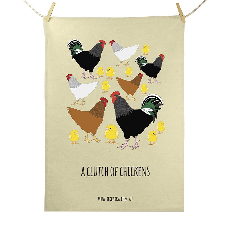 Clutch of Chickens Tea Towel