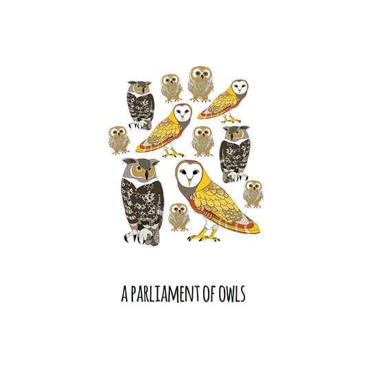 A Parliament of Owls Art Print